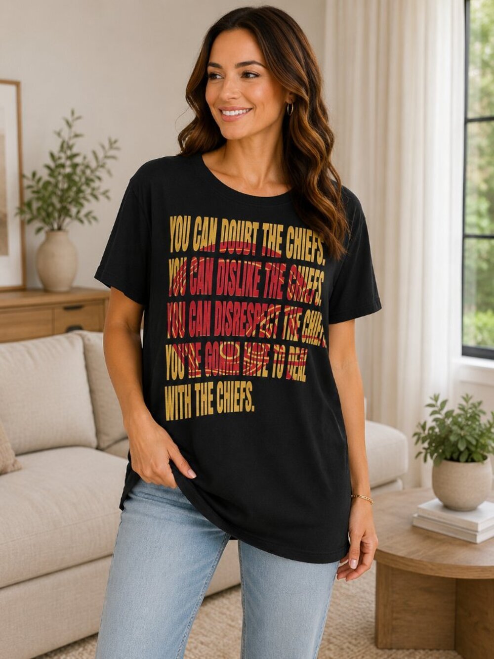 4/$30 Bundle 🌈Kansas City Chiefs Graphic Tee Black Gold Red Large